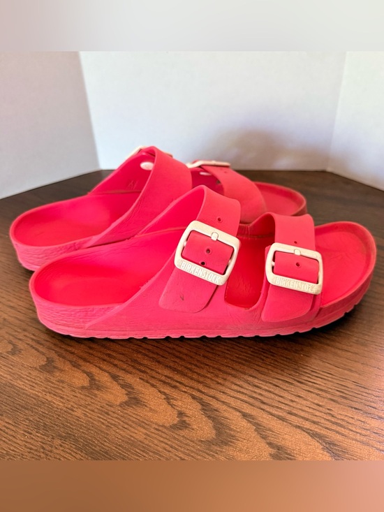 Birkenstock Shoes - Birkenstock EVA Two-Strap Sandal - Bright Pink. Women size 38 or 7-7.5
